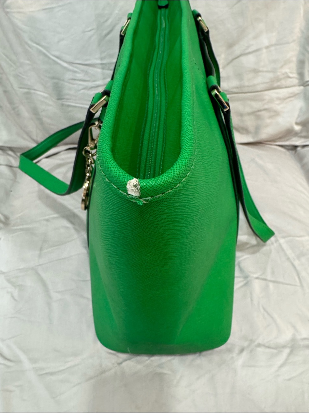Michael Kors attractive Bright Green large tote! - Picture 6 of 10